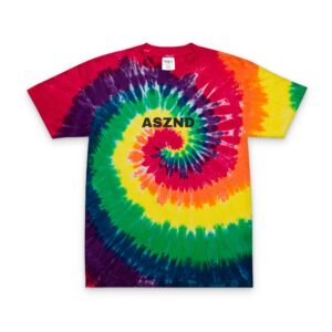 Colorful Oversized Tie-Dye T-Shirt with ASZND Embroidery - Boho Chic, Festival Wear, Summer Vibes, Gift for Trendsetters, Streetwear