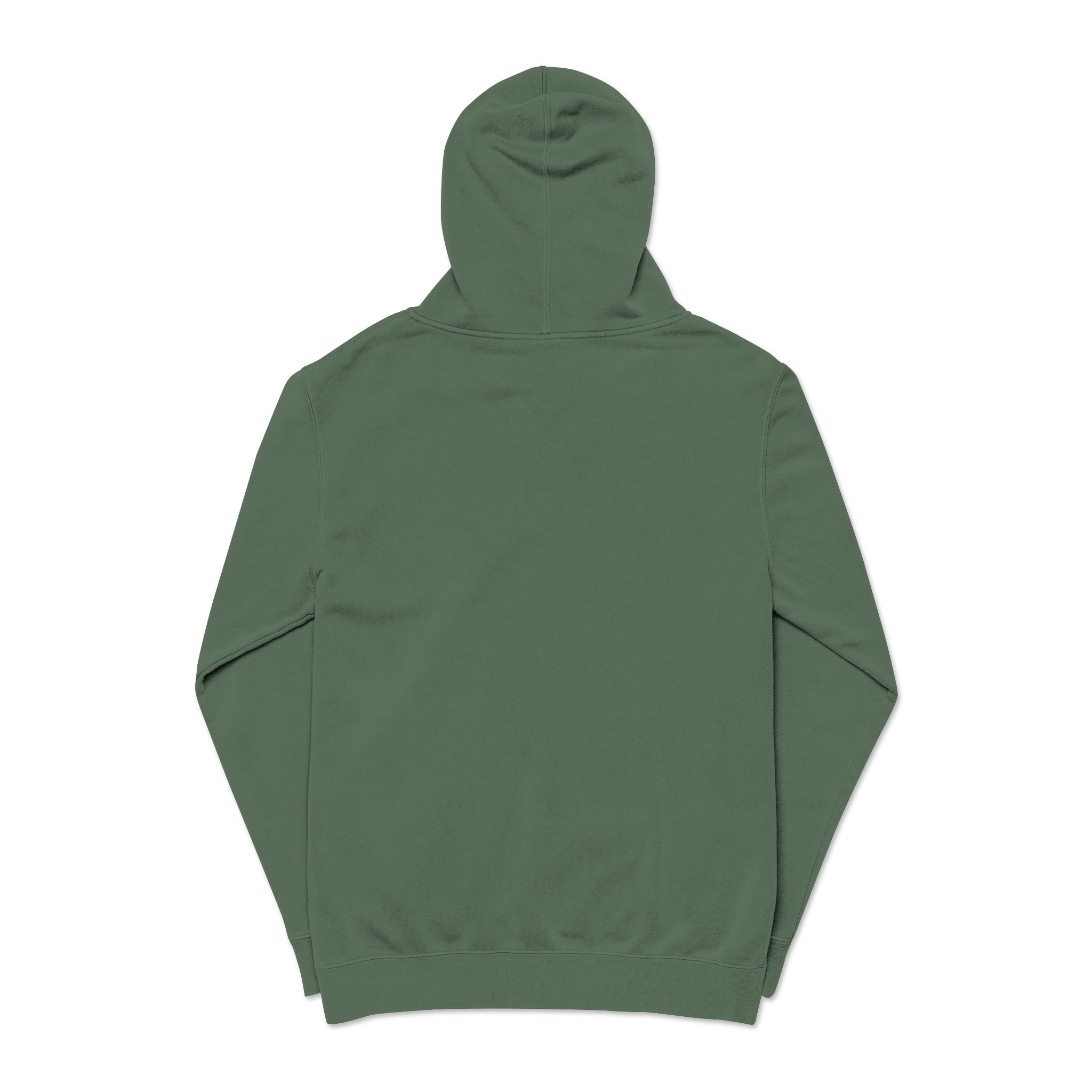 Embroidered ASZND Pigment-Dyed Hoodie — Olive Casual Streetwear - Image 6