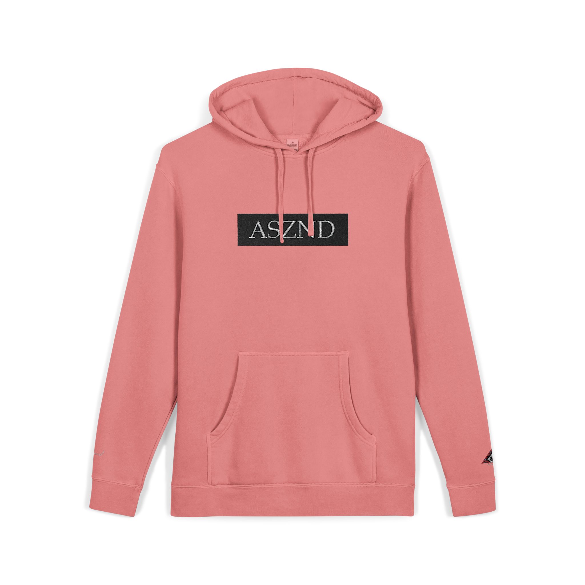 Embroidered ASZND Pigment-Dyed Hoodie — Olive Casual Streetwear - Image 19